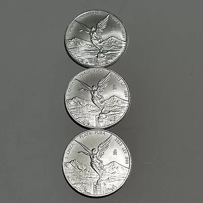 2023 1oz Silver Mexican Libertad MS - BU/UNC Amazing Coins .999 Fine.(Lot Of 3) • $139.95
