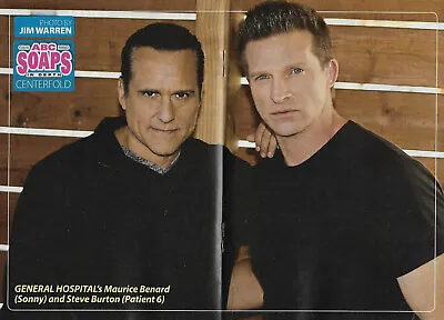 Maurice Benard & Steve Burton General Hospital 7.25  X 10  Mini Pin-Up ABC Soaps • $10