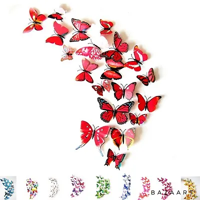 3D Butterfly Wall Stickers Home Decor Room Decoration Sticker  • $0.99