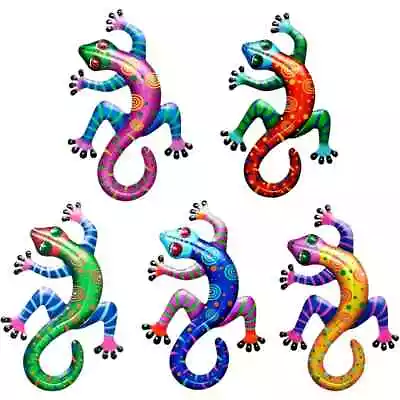 Beautiful 3d Metal Gecko Wall Art Outdoor Garden Wall Fence Hanging Decorations • £6.95