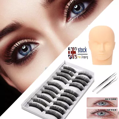 Lash Starter Kit Training Mannequin Head Makeup Practice Eyelash Extension UK • £11.79