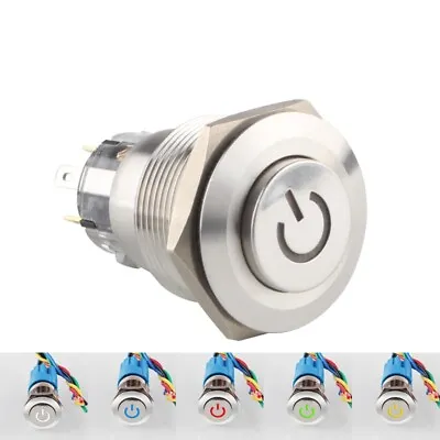 22mm Metal Push Button Switch Waterproof Self Locking/ Momentary Button Switch • $10.90