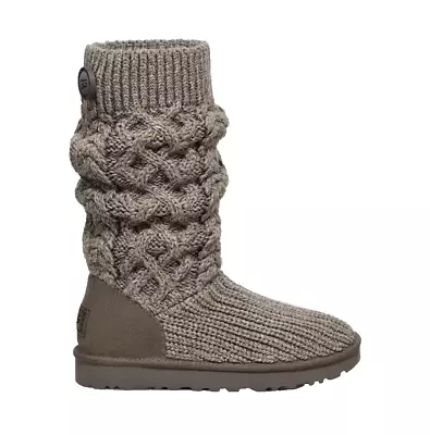 UGG Women's Classic Cardi Cabled Knit Grey SIZE 10 (160.00) • $70.20