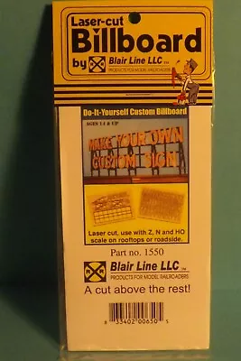 Billboard Sign ( Make Your Own Sign)  By Blair Line N Scale # 1550 • $11.95