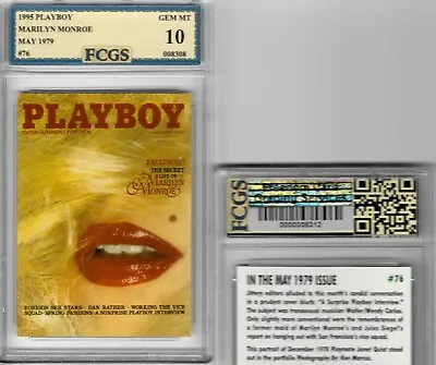 1995 Playboy Marilyn Monroe #76 Graded FCGS 10 GEM MINT!!! • $24.99