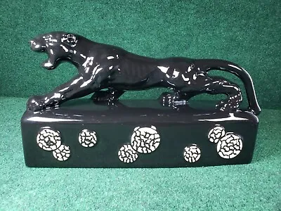 Vtg. Mid Century Modern Prowling Black Ceramic Panther TV Lamp/ No Lamp  By Kron • $99.99