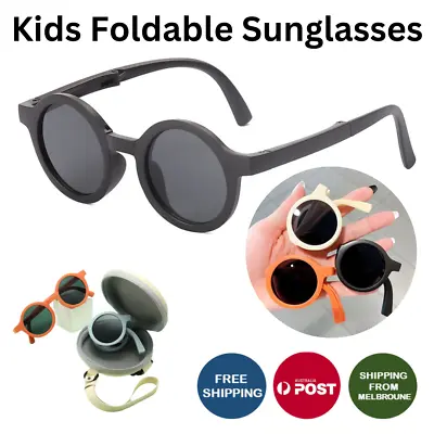 $8.49 • Buy Foldable Round Boys & Girls Fashion Sunglasses UV Protection Folding Glasses AU