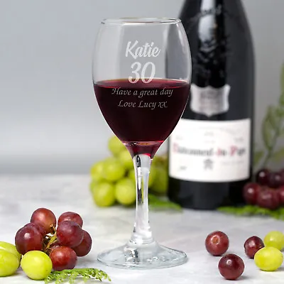 £9.99 • Buy Personalised Birthday Wine Glass Gifts Ideas For Her Womens Mum Girls Ladies