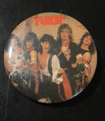 Vintage 80s Ratt Music Band 1.5-Inch Button Hair Metal Glam Rock MTV • $9.99