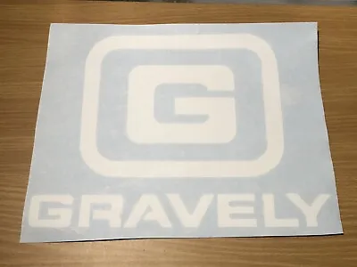 Gravely 12” White Sticker Logo Mower Lawn Mower Lawnmower Tractor Decal Vinyl • $14.99