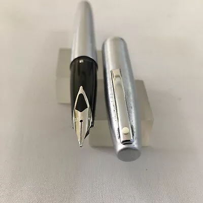 Sheaffer 444 All Steel  FP Steel Fine+converter+6 Cart Excellent USA • $39