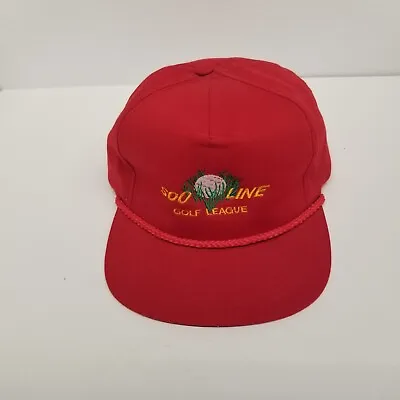 Vintage SOO Line Golf League Red Strapback Adjustable Hat Railroad Collectible • $14.95