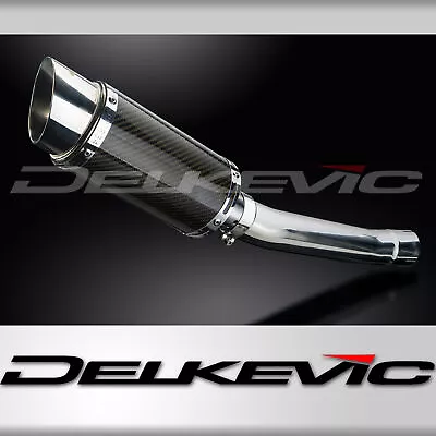 YAMAHA YZF-R6 YZFR6 2003-2005 200mm ROUND CARBON  SILENCER EXHAUST KIT • £189.99