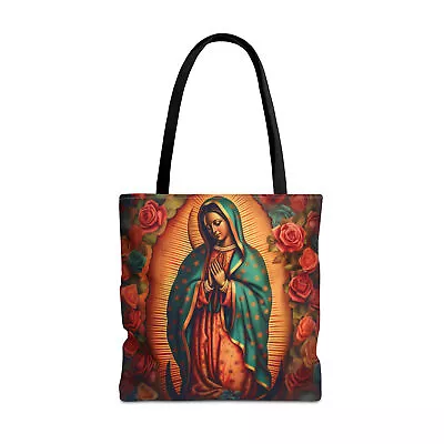 Virgen De Guadalupe/Virgin Mary/ Virgencita/ Nuestra Reina Guadalupe Tote Bag • $32.12