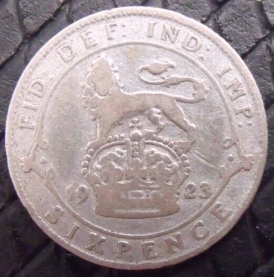 £14.99 • Buy 1923 SCARCE GEORGE V SILVER SIXPENCE  ( 50% Silver )  British 6d Coin.   727