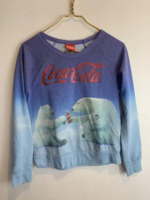 £16.22 • Buy Coca Cola Polar Bear Blue Sweatshirt Juniors SZ Small