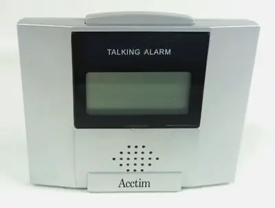 Acctim Silver Talking Travel Alarm Visually Impaired Blind Portable • £5.39