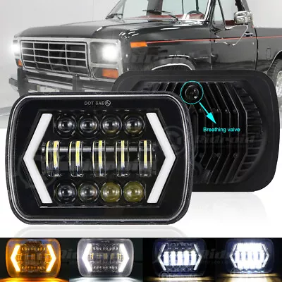 105W 7X6  5X7  LED Headlight DRL For F-250 F-350 F-450 F-550 Super Duty 99-2010 • $32.80