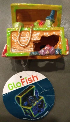 $6.99 • Buy GloFish Ornament Treasure Chest, Small Aquarium Ornament, Hideaway For Fish