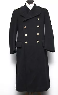 Vintage Ww2 Bespoke Austin Reed Royal Navy Officers Great Coat Doeskin 40 1940's • £316