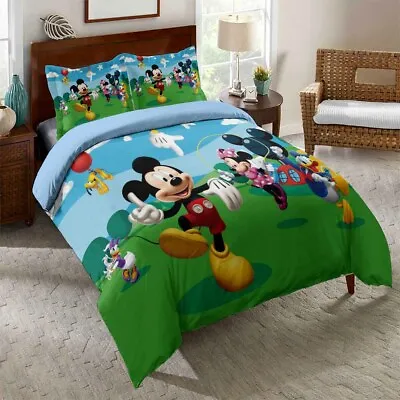 3D Mickey Minnie Playground Bedding Set Duvet Cover Comforter Cover PillowCase • $37.81