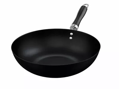 Ernesto Carbon Steel Wok Non Stick Frying Pan Coated Inside 4L 30 X 7.7cm • £14.99