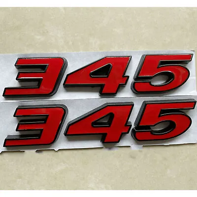 2PCS Black Red 3D 345 Car Body Emblem Metal Badge Stickers For Dodge Hemi • $11.48