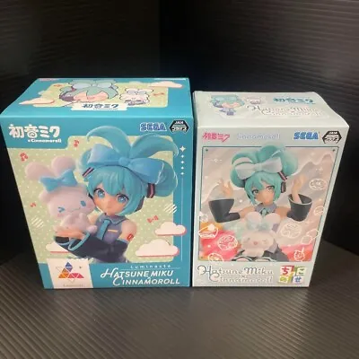 Hatsune Miku CINNAMOROLL Chokonose Premium Figure Luminasta Set Of 2 SEGA SANRIO • $79