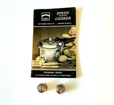 2 Vintage Mirro Pressure Cooker Jigglers 15 Lbs And Recipe Book • $9.97