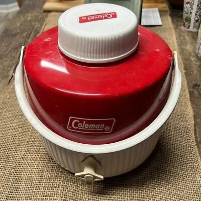 Vintage Coleman Red Water Jug Cooler • $20