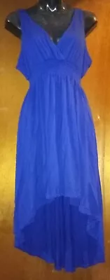 MATTY M V Neck Sleeveless Maxi Cobalt Blue Dress • $8