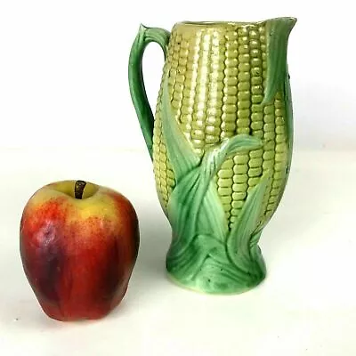 Antique Majolica Glazed Pottery Pitcher Corn On The Cob Motif • $85