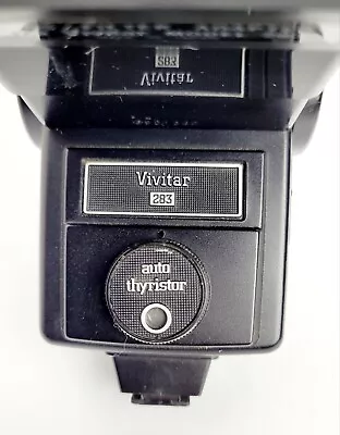 Vivitar 283 Auto Thyristor Shoe Mounted Flash With SC-2 Remote Sensor/Power Cord • $14.99