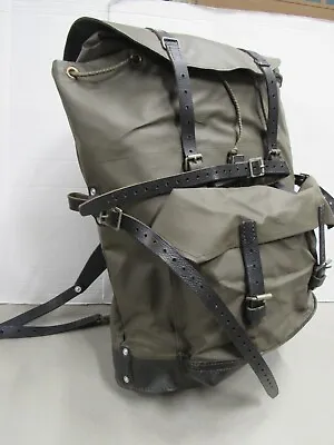 Vintage Swiss Army Mountain Backpack Rucksack W/ Leather Straps 1984 Switzerland • $135