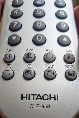 Genuine Hitachi CLE-958 TV Remote For 32PD5000TA 42PD5000TA 42PD5000MA. • $27.99