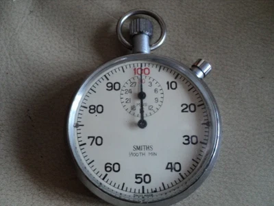£52 • Buy Vintage Smiths 1/100th Min Mechanical Wind UP Stop Watch Working