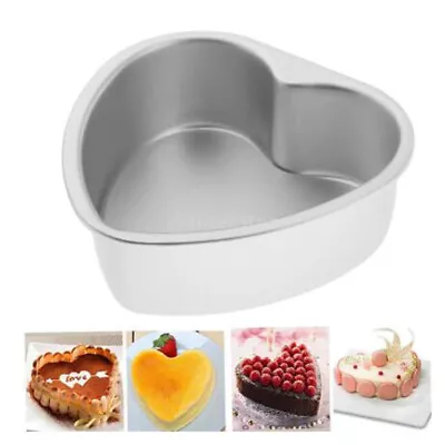 Heart Shaped Cake Pan Chocolate Cake Tin Baking Mold Mould 3/4/5/6/8/10 Inch • $11.49