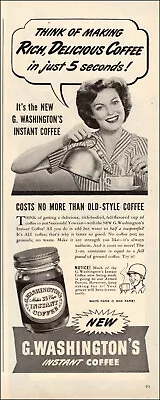 1945 Vintage Beverage AD G. WASHINGTON'S Instant Coffee 102419 • $8.50