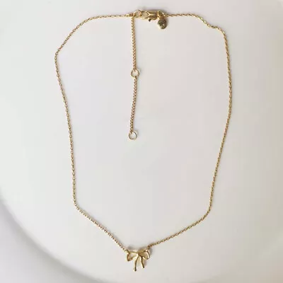 15 +3  Madewell Bow Pendant Necklace Gift Vintage Women Party Holiday Jewelry • $10.99
