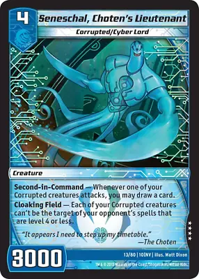 Kaijudo X3 SENESCHAL CHOTEN'S LIEUTENANT Very Rare #13/80 10INV Invasion Earth • $1.03