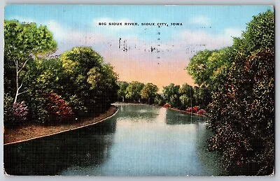 Sioux City Iowa IA - Big Sioux River - Vintage Postcard - Posted 1940 • $4.44