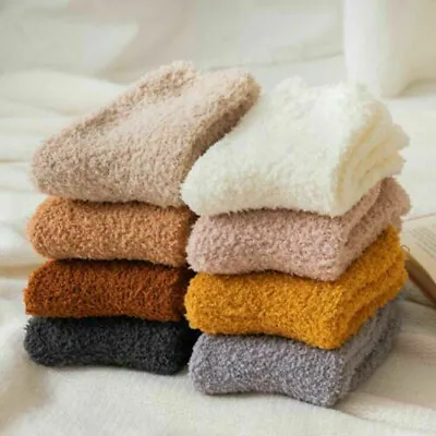 £5.99 • Buy 6 Pairs Winter Warm Ladies Girl Soft Fluffy Bed Socks Lounge Slipper Fleece Sock