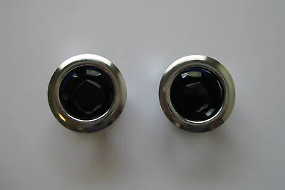 Glass Blue Dots For Tail Light Lenses With Chrome Ring Chev Ford Hotrod Ratrod • $27.99