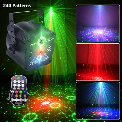 240 Patterns Laser Projector Stage Light LED RGB Party KTV Club USB Disco Light • £16.98