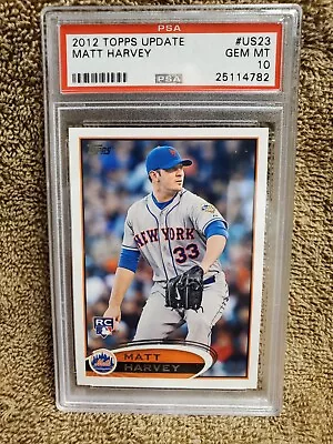 2012 Topps Update Matt Harvey RC #US23 PSA 10 Gem Mint Rookie Card • $22