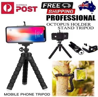 $8.99 • Buy Flexible Small Octopus Mount Mini Tripod Holder Secure Stand GoPro Camera Phone