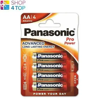 4 Panasonic Alcaline Pro Power Aa LR06 Batteries Blister 1.5V AM3 MN1500 Neuf • $7.37