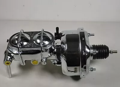 7  Street Hot Rod Power Brake Booster & Master Cylinder CHROME Brakes Custom Car • $128.68