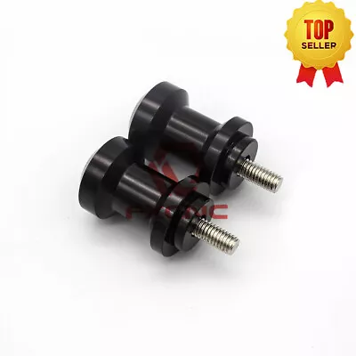 FXCNC Black M8 Bobbin Spools Swingarm Paddock Stand 8mm Frame Sliders Motorcycle • $5.99