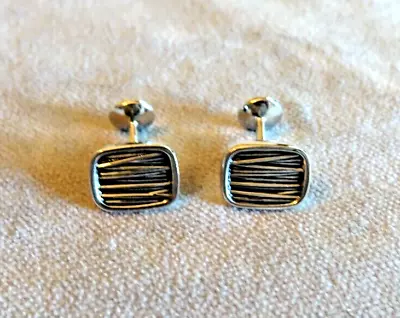 Modern Circa 2000s John Varvartos Signed Cufflinks~Silvertone~Top Designer • $75